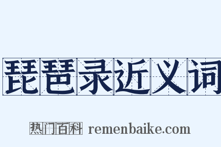 琵琶录近义词是什么意思的图片